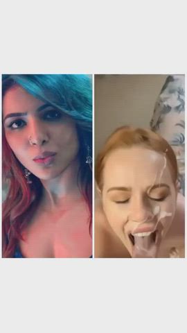 Samantha cum on face