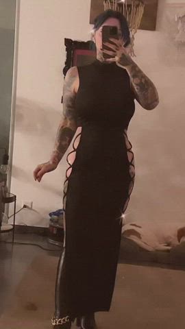 ass booty curvy dress goth italian tattoo tattedphysique gif