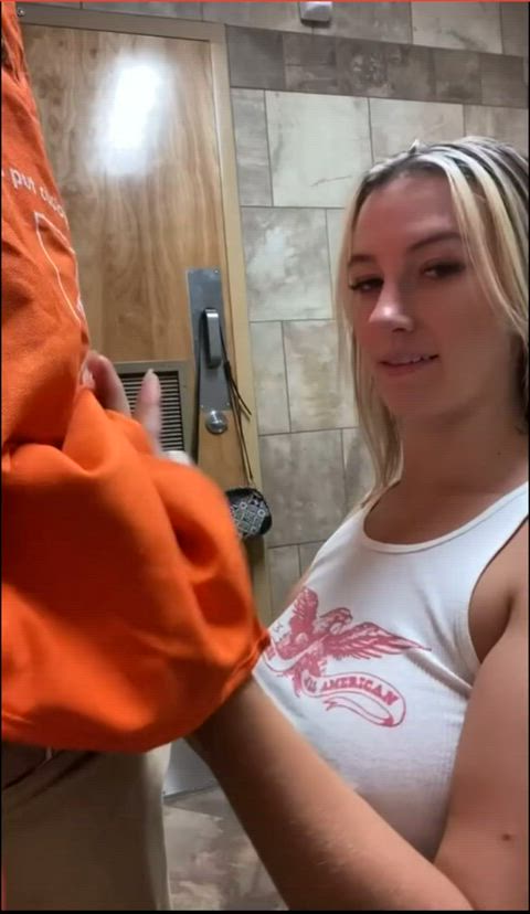 blowjob girlfriend toilet gif