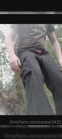 Repost of my dare to strip and cum in the middle of the woods