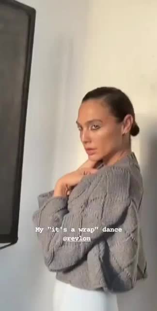 Gal having fun and dancing