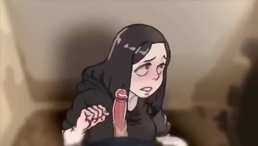 animation anime ass big tits deepthroat face fuck facial rule34 gif