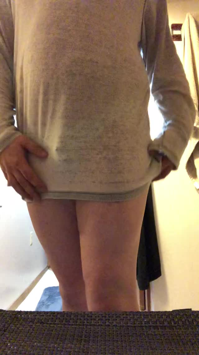TIL my old pullover makes for a great casual “dress” ?