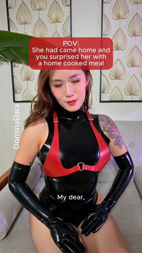 amateur asian domination dominatrix femdom nsfw strap on tease tits trailer gif