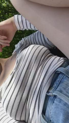 19 years old areolas big tits flashing public puffy teen titty drop gif