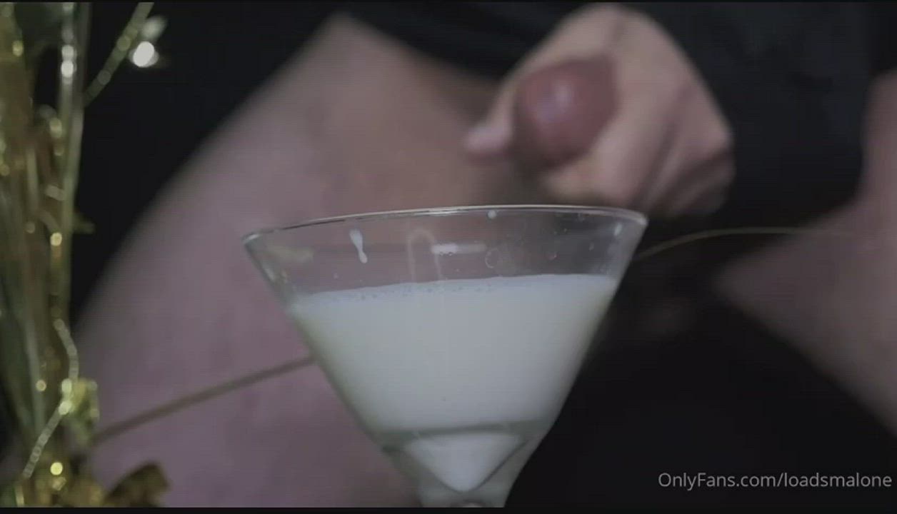 (Challenge) cum in a glass of milk ??