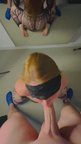 balls sucking big ass big dick blowjob deepthroat handjob lingerie pawg redhead gif