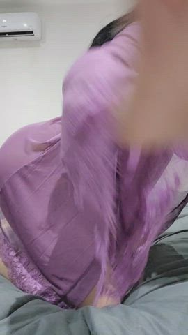 ass bed sex doggystyle fansly lingerie onlyfans robe striptease tease teasing gif