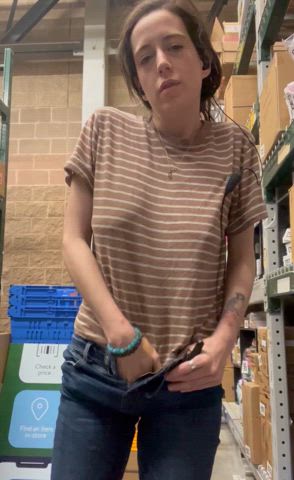 ass caught clit rubbing exhibitionist flashing masturbating public sneaky gif