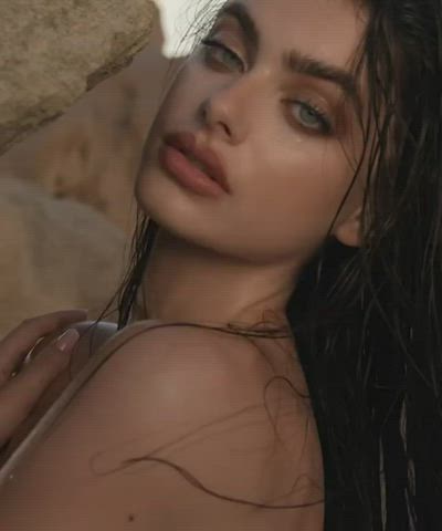 brunette israeli model gif