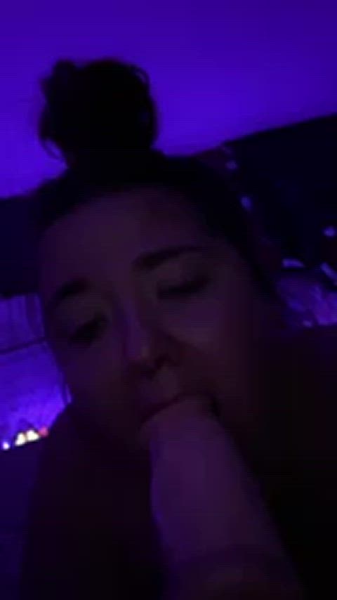 deepthroat huge dildo moaning whore gif