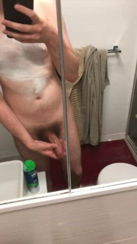 foreskin masturbating shaved gif