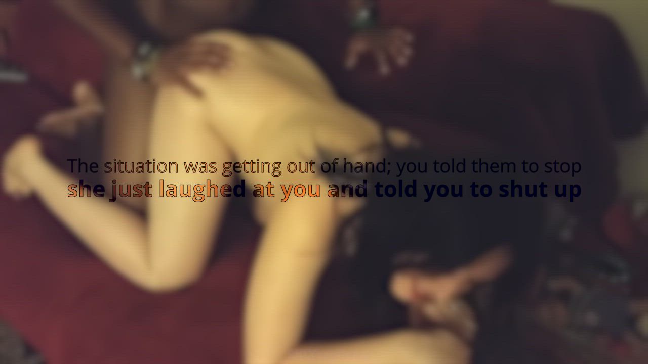 BBC Caption Cuckold Hotwife Interracial Sharing gif