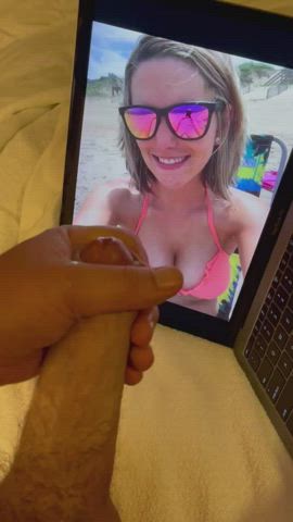 Big Tits Bikini Cum Cumshot Tribute gif