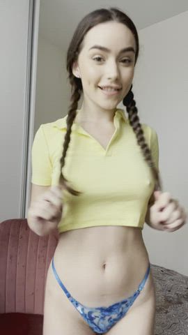 You can grab my pigtails and fuck me in the mouth
