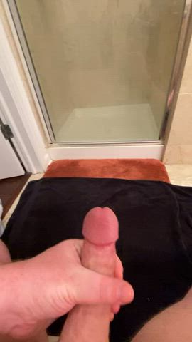 amateur big dick cock cum cumshot jerk off masturbating solo gif