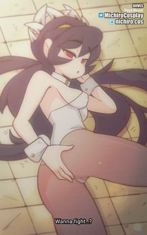 Filia - buny girl Filia entices you to fight her with her butt (Diives) [Skullgirls]