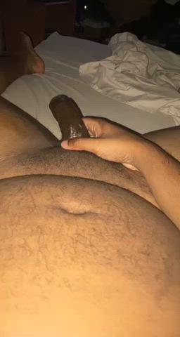 bbc chubby cock ring jerk off thick cock uncut gif
