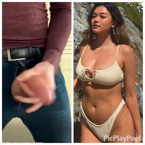 asian babecock celebrity cumshot gooning thick tiktok tribbing tribute r/gooned gif