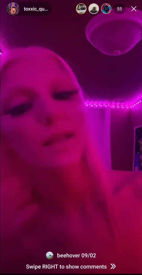 blonde nipples pink teen tits gif