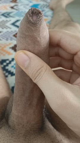 Cock Worship Foreskin Male Masturbation gif