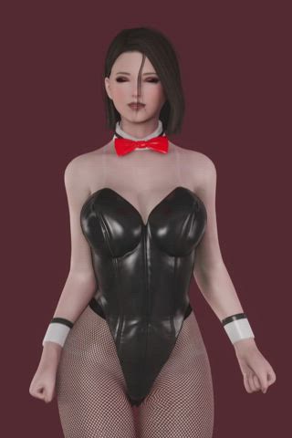 3D Bunny Cosplay gif