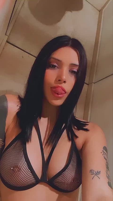 latina natural natural tits softcore tattoo tattooed tease tits gif