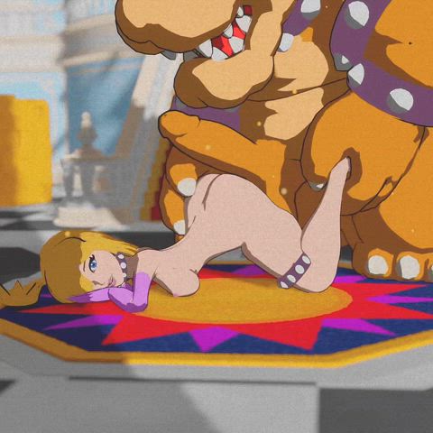 Princess Peach and Bowser precum [Super Mario] (Callipy)