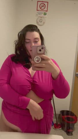 bbw big tits flashing natural tits saggy tits titty drop gif