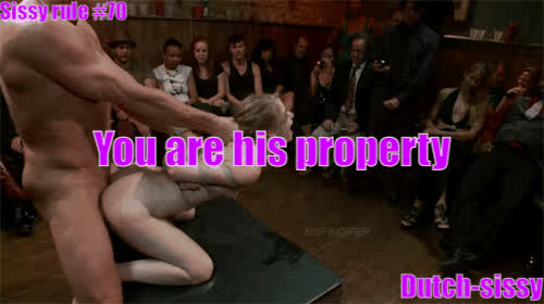 Caption Sissy Submissive gif