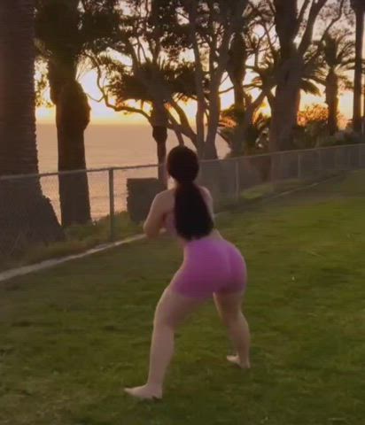 Big Round Booty Workout During Sunset 🍑🥵🫦