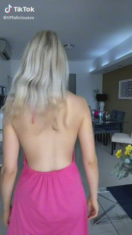 amateur blonde cleavage homemade milf mom shaking son tiktok gif