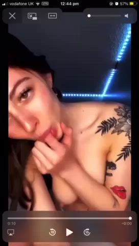 big tits solo tattoo teen tiktok white girl gif