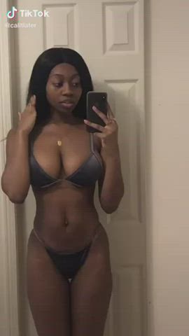 Big Tits Bikini Ebony TikTok gif