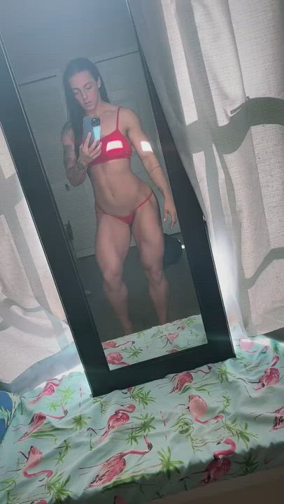 Bikini Bodybuilder Fitness Muscular Girl gif