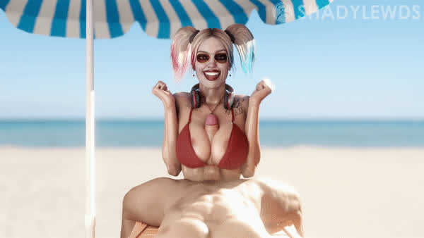 3D Animation Bikini Comics Harley Quinn Tit Fuck Titty Fuck gif