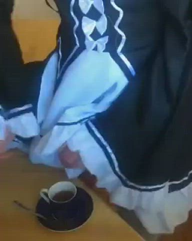 Some cream for your coffee from your trans maid