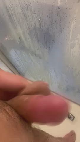 Stroking in the shower