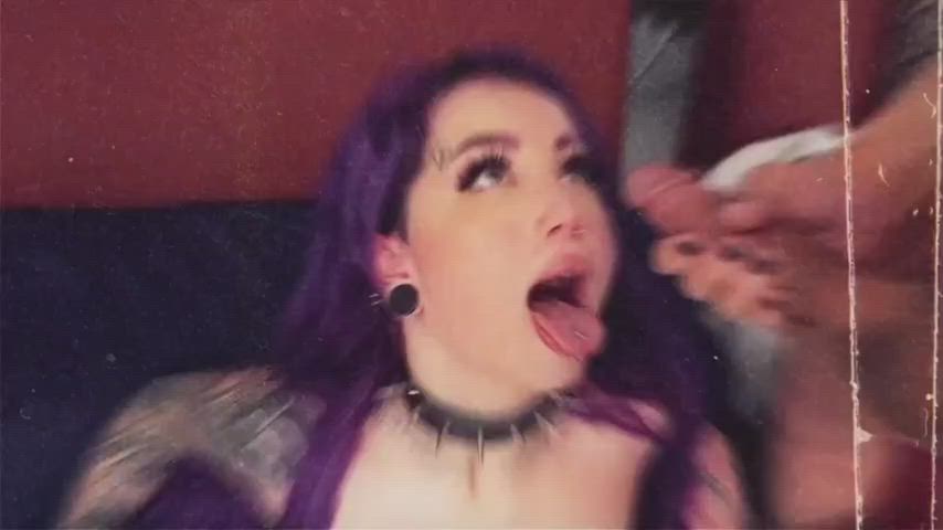 /White girl Alt Babe Cumshot Tits PMV Loop