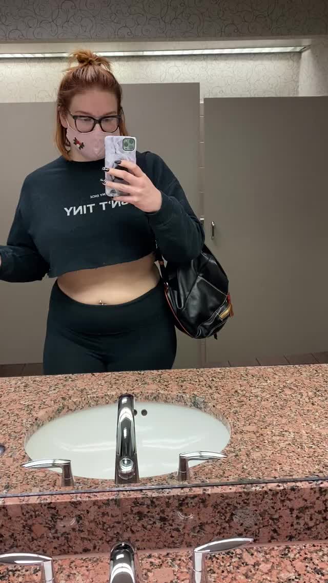 Titty drop while people were in the stalls