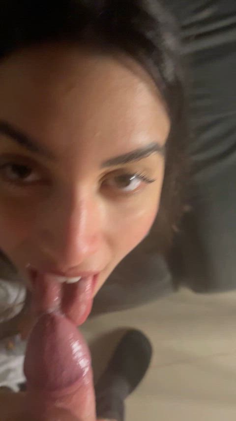 babe big ass big dick cum in mouth pov quickie sex vertical gif