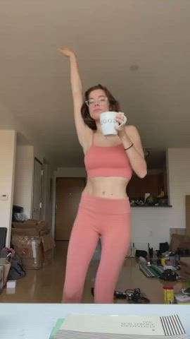 bouncing tits dancing glasses gif