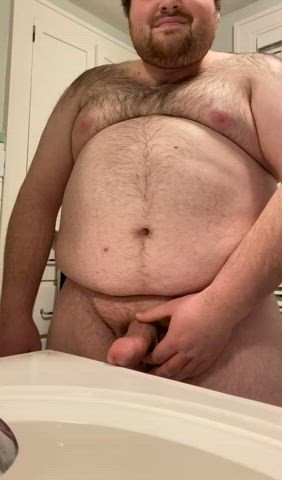 bear hairy jerk off male masturbation gif