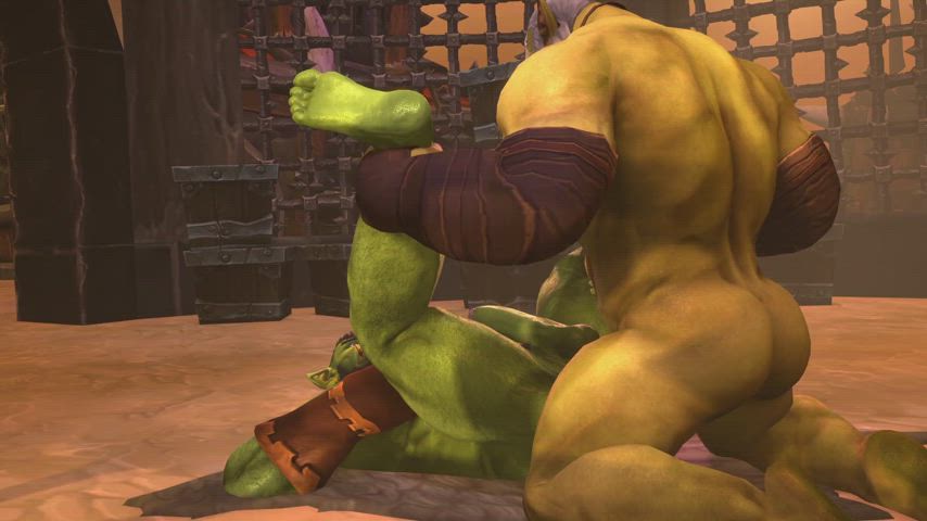 anal animation gay monster cock muscles orc rule34 sex warcraft monster-sex gif