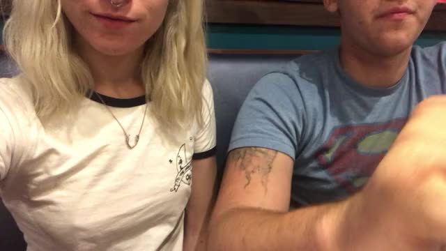 [GIF] A woman at the table across from us was watching...