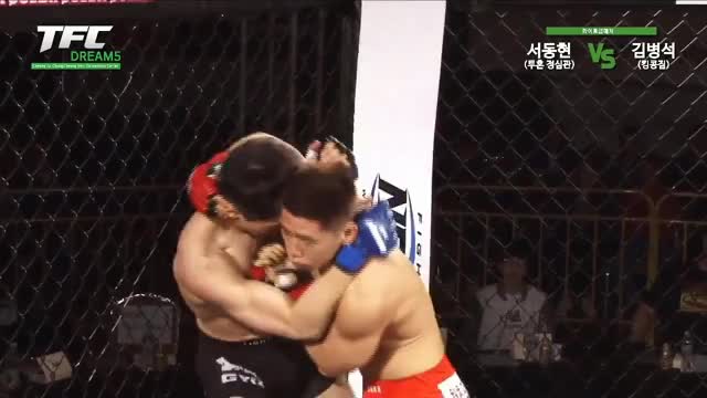 Byung Seok Kim with a crazy KO. Dong Hyun Seo was not doing well afterwards! :S
