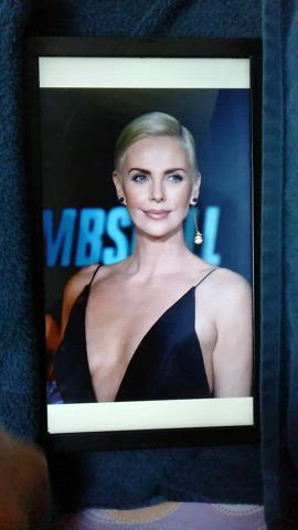 Charlize Theron Cum Cumshot Tribute gif