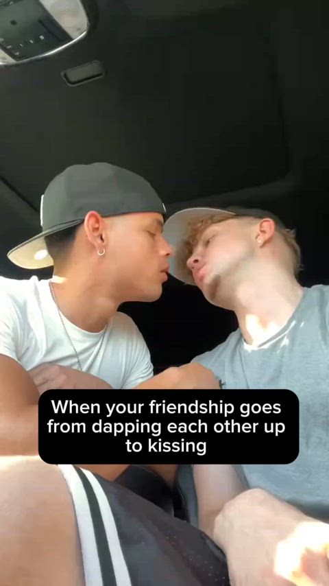 best friends caption fantasy gay kissing straight gif