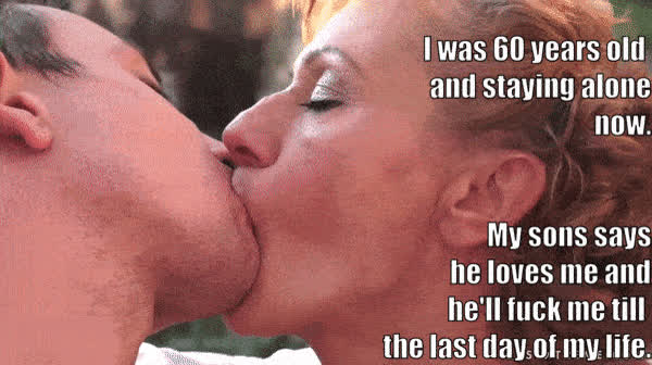 caption kissing mom passionate son gif