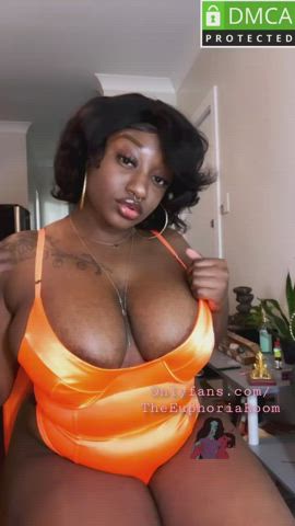 Big Nipples Big Tits Boobs Cute Ebony Tease gif
